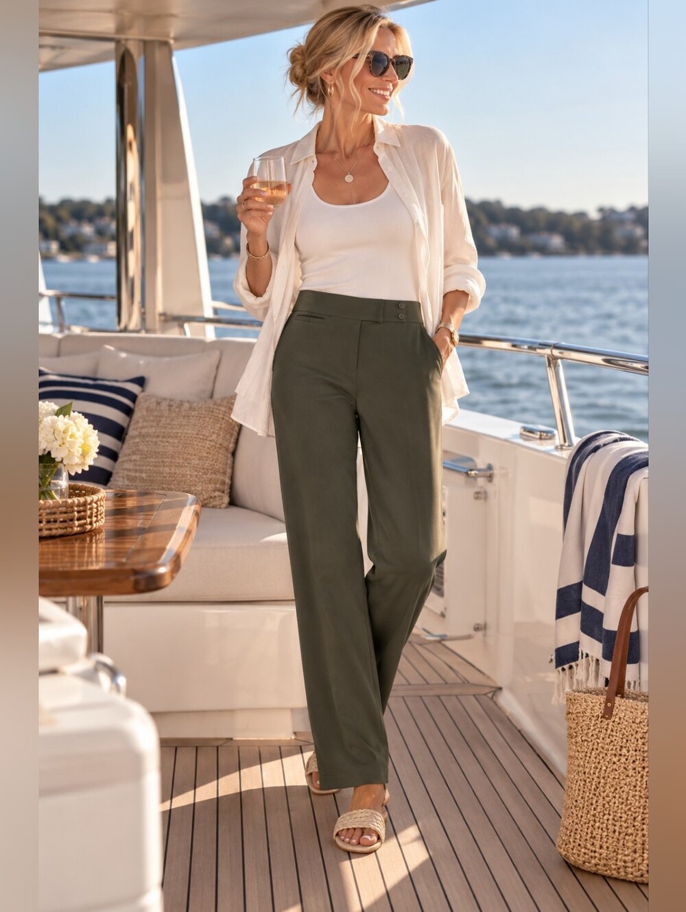 Eileen Fisher straight leg pants size M